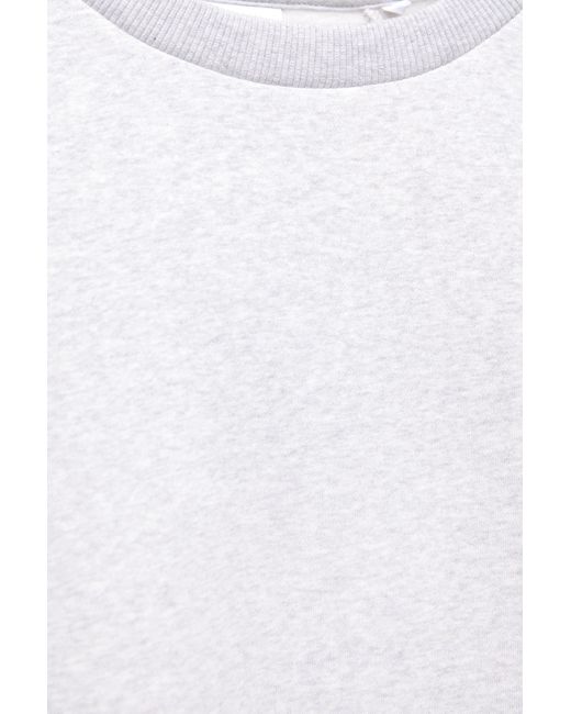 Pull&Bear White Oversize Fleece Sweatshirt