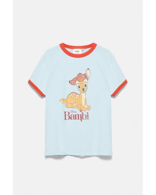 Pull&Bear Gray Bambi Regular T-Shirt