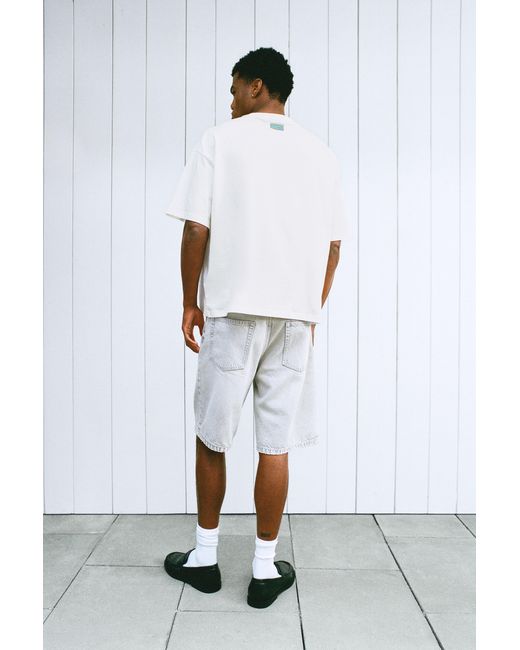 Pull&Bear White Lemon Embroidered Slogan T-Shirt for men