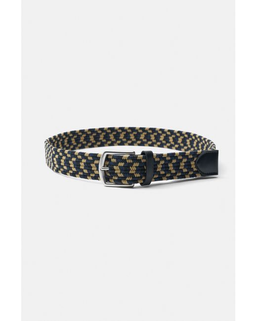 Pull&Bear Black Braided Belt for men