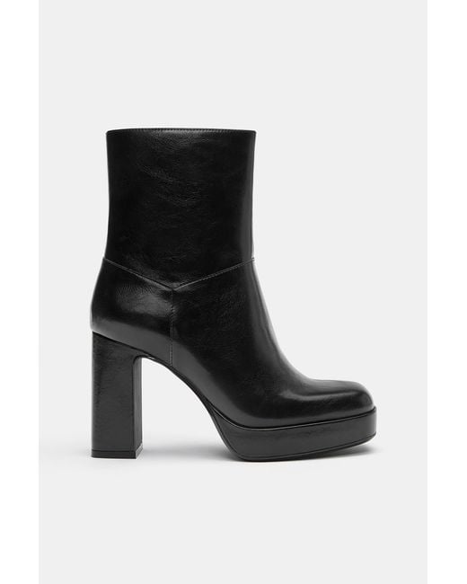 Bottines À Talon Compensé Pull&Bear en coloris Black