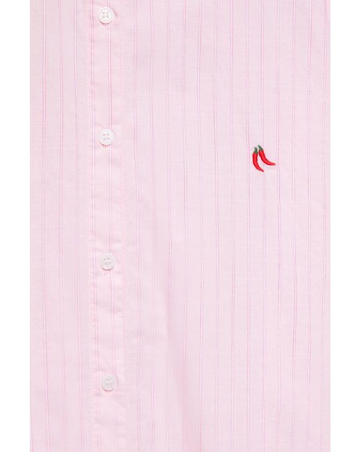 Chemise Rayée Piment Pull&Bear en coloris Pink