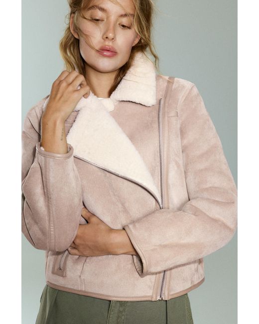 Giacca Double Face di Pull&Bear in Natural