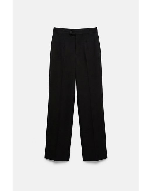 Pull&Bear Blue Smart Straight-Leg Trousers
