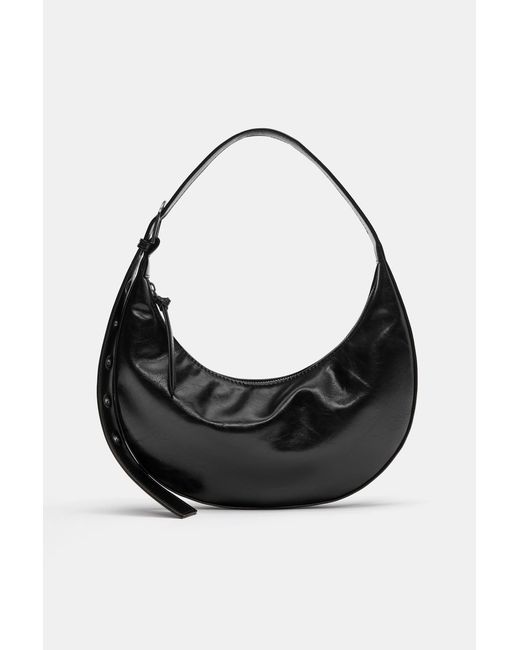 Pull&Bear Black Shoulder Bag With Buckle Detail