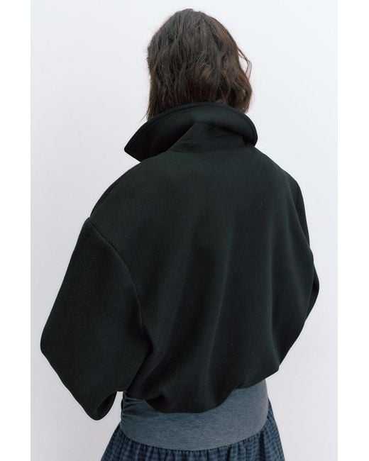 Pull&Bear Black Soft Cloth Balloon Jacket