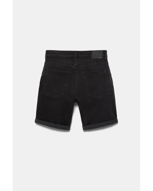 Bermuda Jeans Slim Basic di Pull&Bear in Black da Uomo