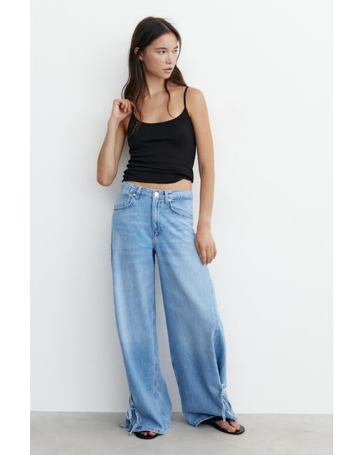 Pull&Bear Blue Strappy Top
