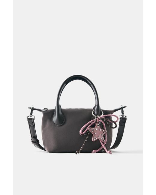Pull&Bear Brown Embellished Nylon Crossbody Bag