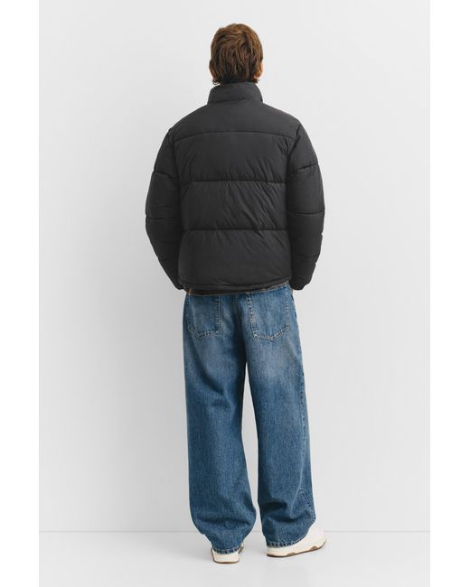 Pull&Bear Gray Stwd Padded Jacket for men