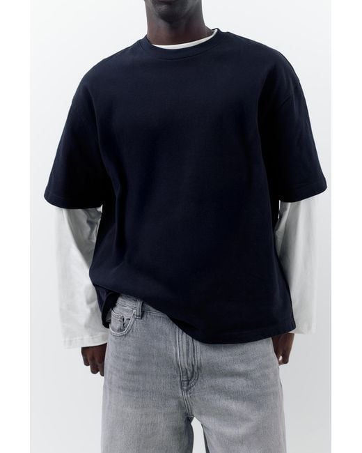 Pull&Bear Blue Standard Denim Bermuda Shorts for men