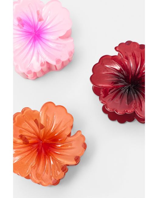 Set 6 Fermagli A Fiore di Pull&Bear in Pink