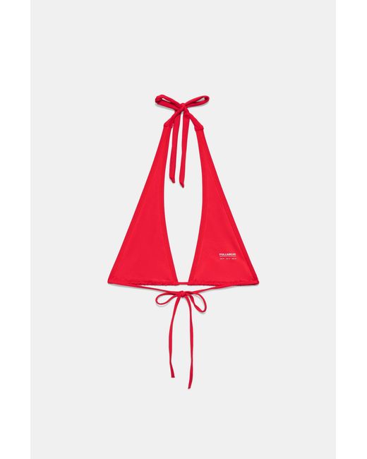 Pull&Bear Multipositioneerbare Bikinitop in het Red
