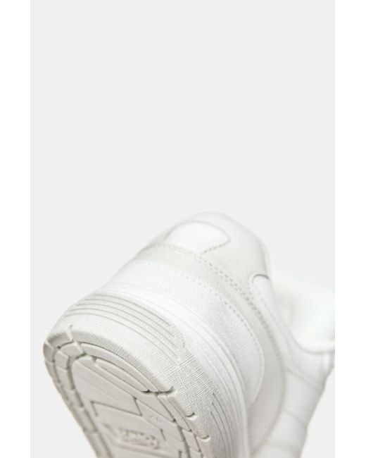 Pull&Bear White Stwd Distressed Skate Trainers for men