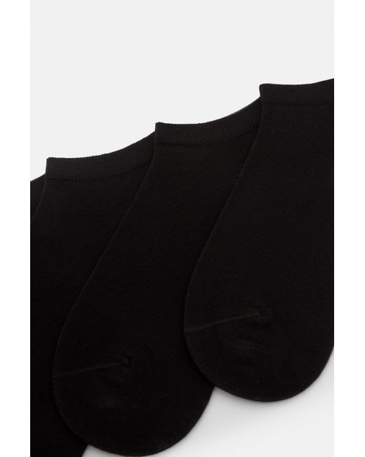 Pull&Bear 4-Pack Enkelsokken in het Black voor heren