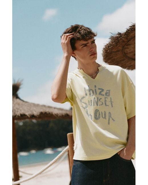 Pull&Bear Multicolor Ibiza Sunset Hour T-Shirt for men