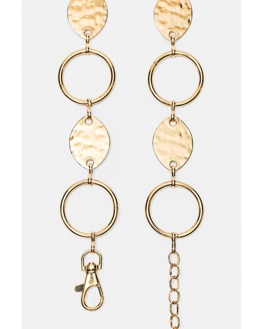 Pull&Bear Metallic Circles Belt