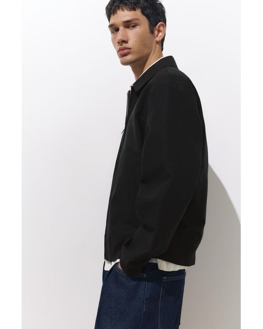 Pull&Bear Blue Cotton Jacket for men