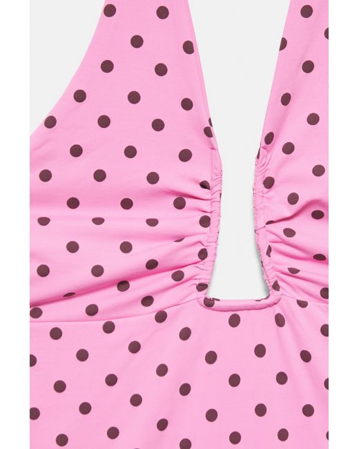 Pull&Bear Body Met Halternek En Plooien in het Pink