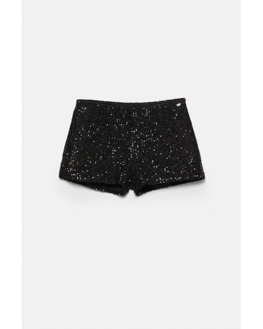 Pull&Bear Black Shorts Mit Pailletten