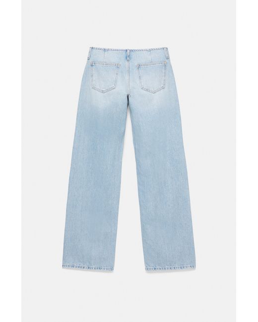 Jean Droit Taille Basse Pull&Bear en coloris Blue