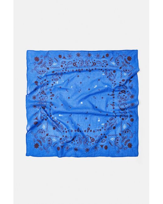 Pull&Bear Blauwe Bandana Met Print in het Blue