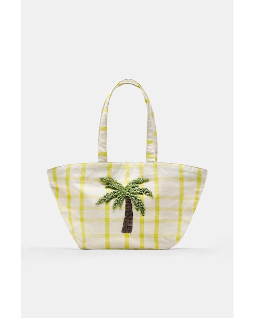 Borsa Shopper A Righe di Pull&Bear in Metallic