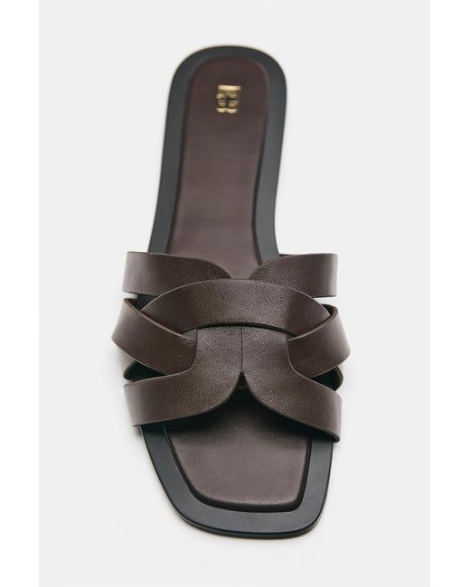Pull&Bear Pink Flat Strap Sandals