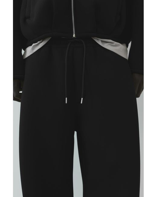 Pull&Bear Black Relaxed Fit Sweatpants for men