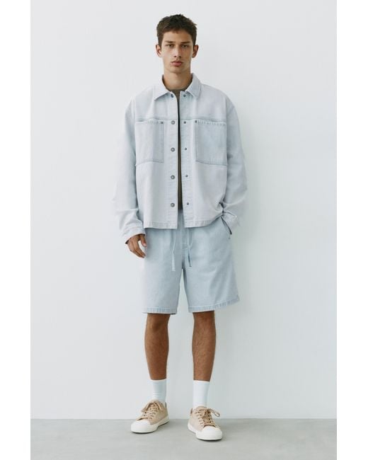 Pull&Bear Multicolor Denim Overshirt for men