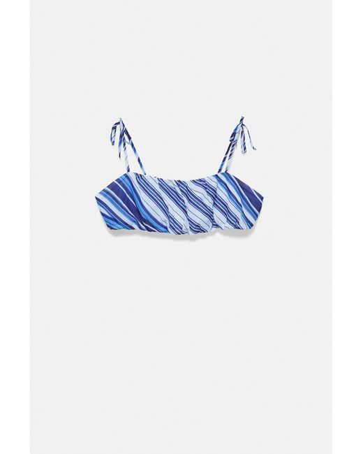 Top À Bretelles Rayé Pull&Bear en coloris Blue