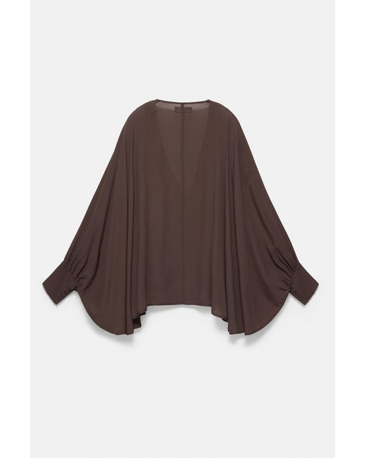 Blouse Fluide Style Cape Pull&Bear en coloris Black