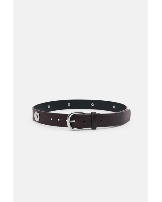 Pull&Bear Black Belt With Metallic Plaques