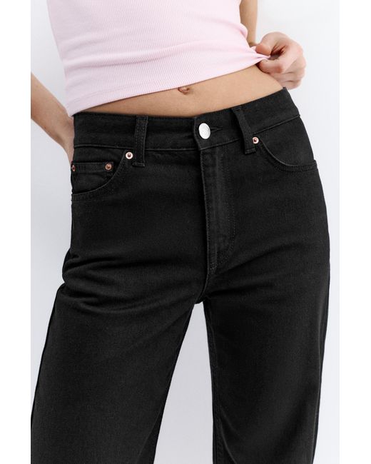 Pull&Bear Jeans Met Hoge Taille En Wijde Pijpen in het Blue