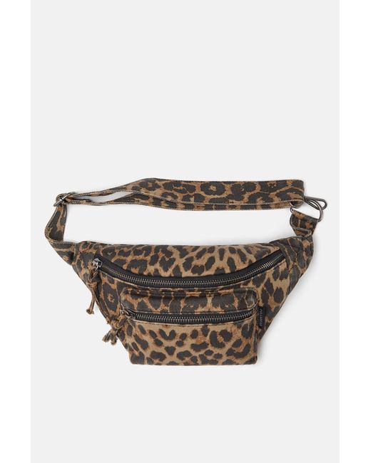 Pull&Bear Multicolor Print Canvas Belt Bag