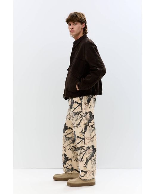 Pull&Bear Hose Mit Zweigprint in Black für Herren
