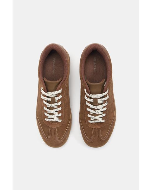 Pull&Bear Gray Split Leather Sneakers