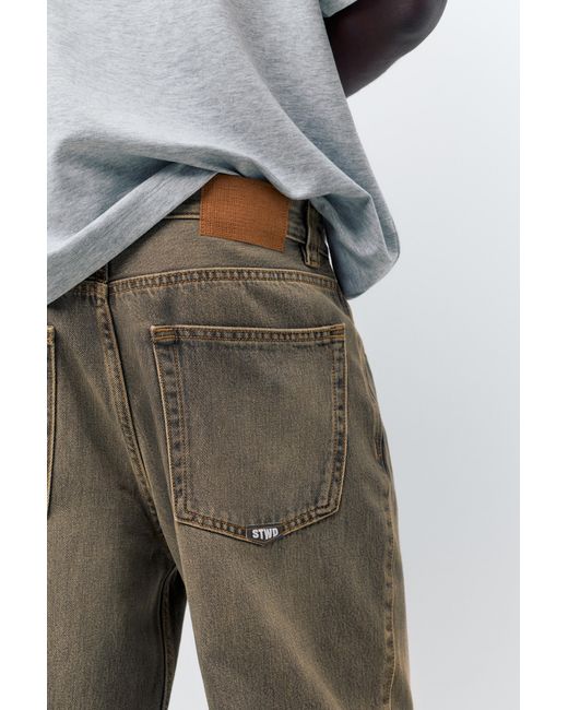 Pull&Bear Gray Regular Straight-Leg Jeans for men