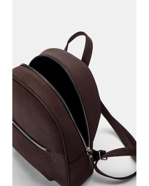 Pull&Bear Red Mini-Rucksack Mit Textur