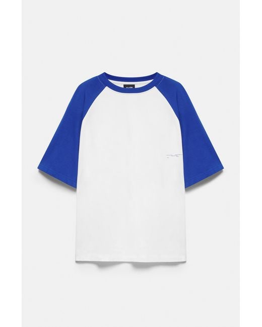 Pull&Bear Red Stwd Raglan Sleeve T-Shirt for men