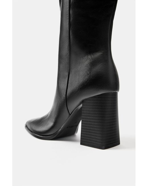 Pull&Bear Black High-Heel Boots
