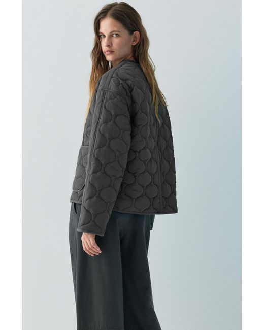 Pull&Bear Gray Lightweight Padded Jacket