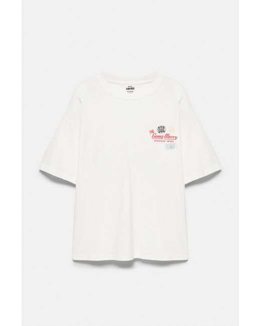 Pull&Bear One Piece T-Shirt in het Gray voor heren