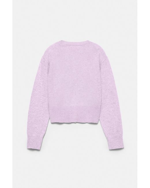 Pull&Bear Purple Short Buttoned Cardigan