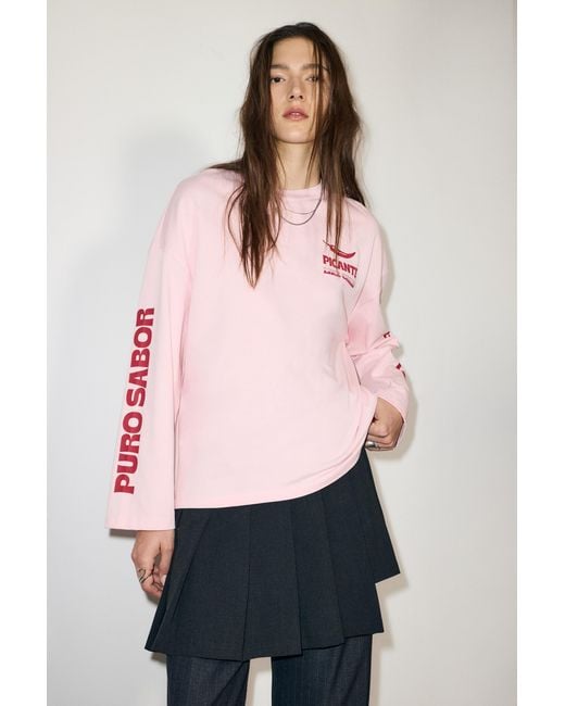 Pull&Bear Pink Hot Chilli Graphic T-Shirt