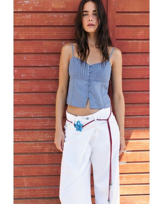Pull&Bear Multicolor Floral Cord Belt