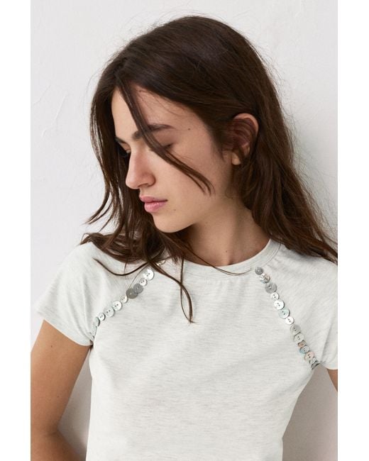Pull&Bear Multicolor T-Shirt With Button Detail