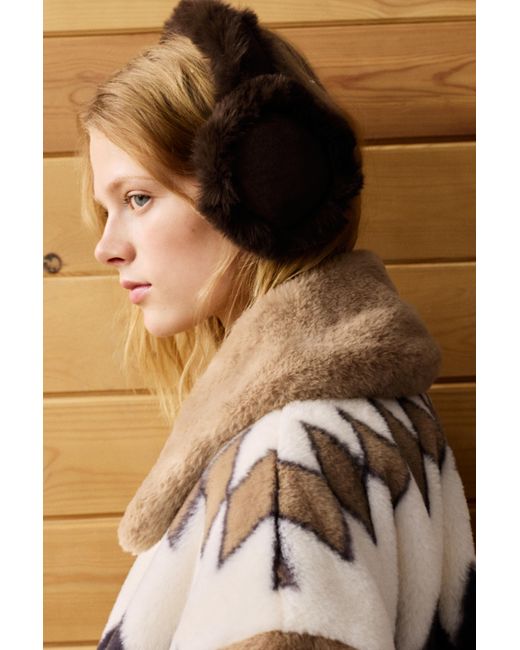 Pull&Bear Black Faux Fur Ear Muffs