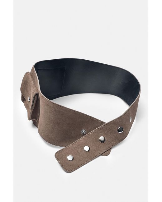 Pull&Bear Natural Wide Belt With Pockets