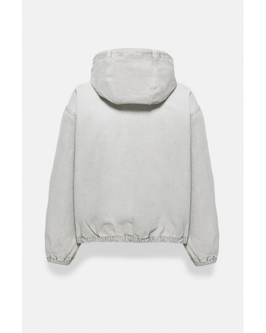 Giacca Con Cappuccio E Zip Stwd di Pull&Bear in Gray da Uomo